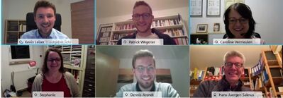 Blick der Teilnehmer des digitalen Landesparteitags